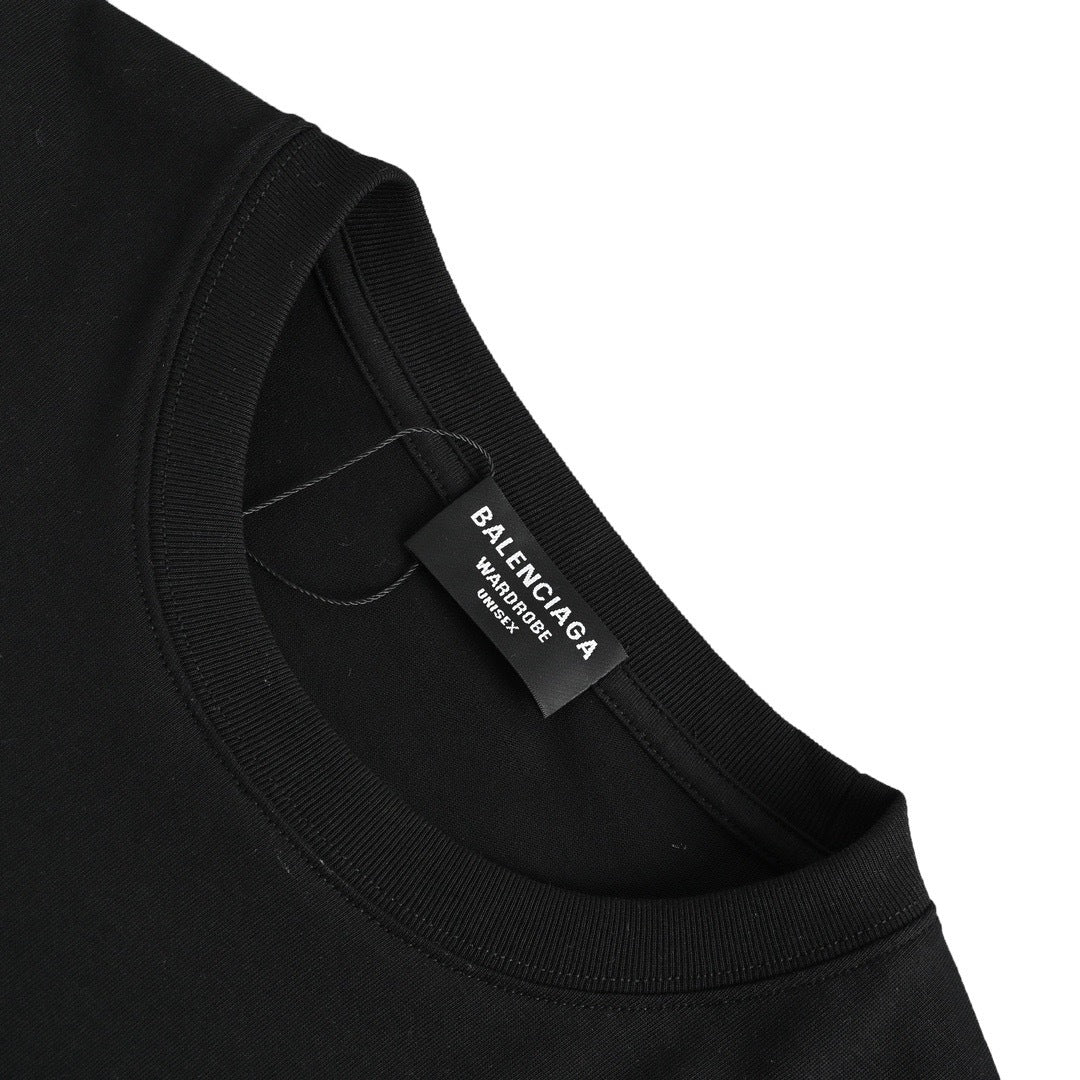 Balenciaga 23ss grain plan printed short sleeves
