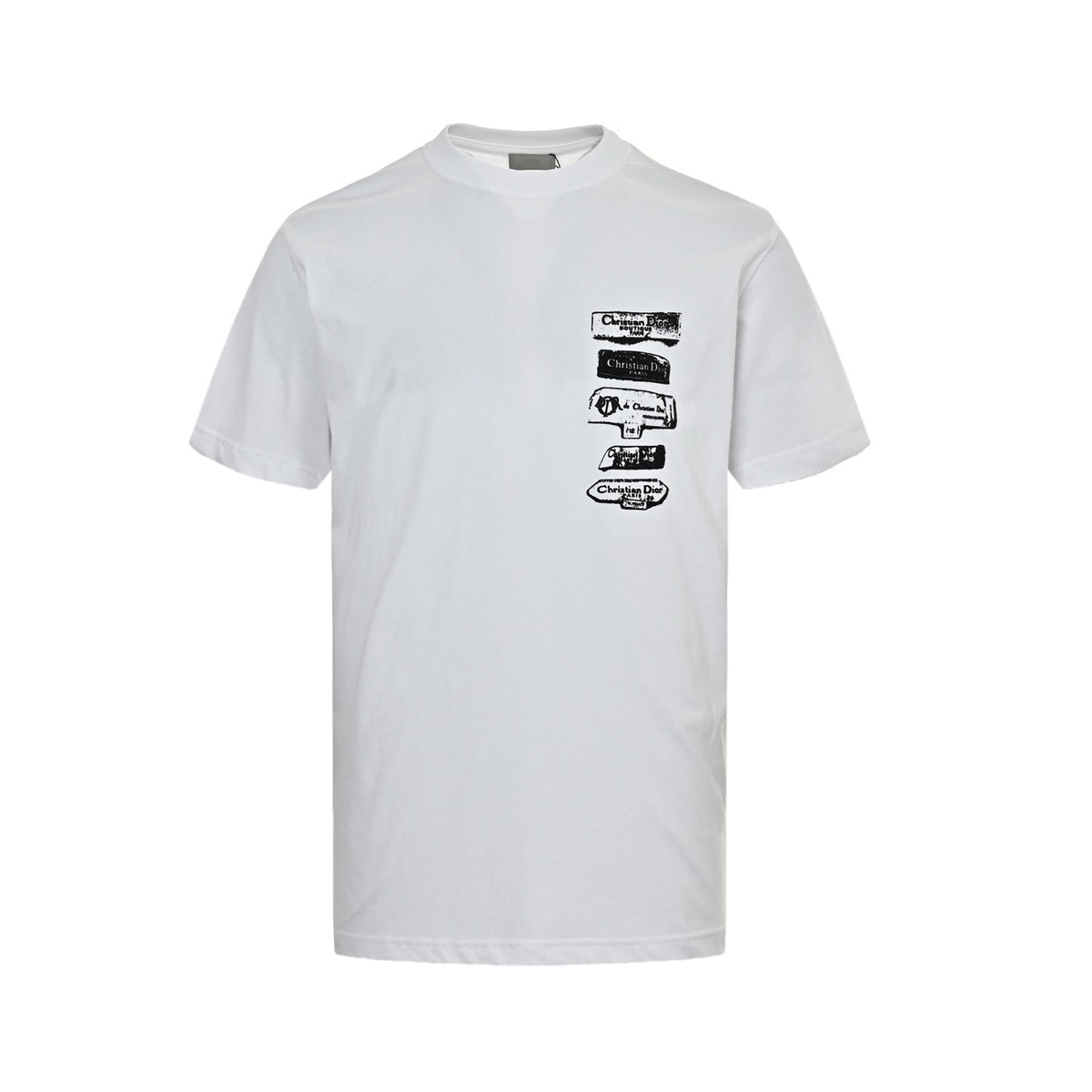 Dior 25ss flocked printed logo short sleeves