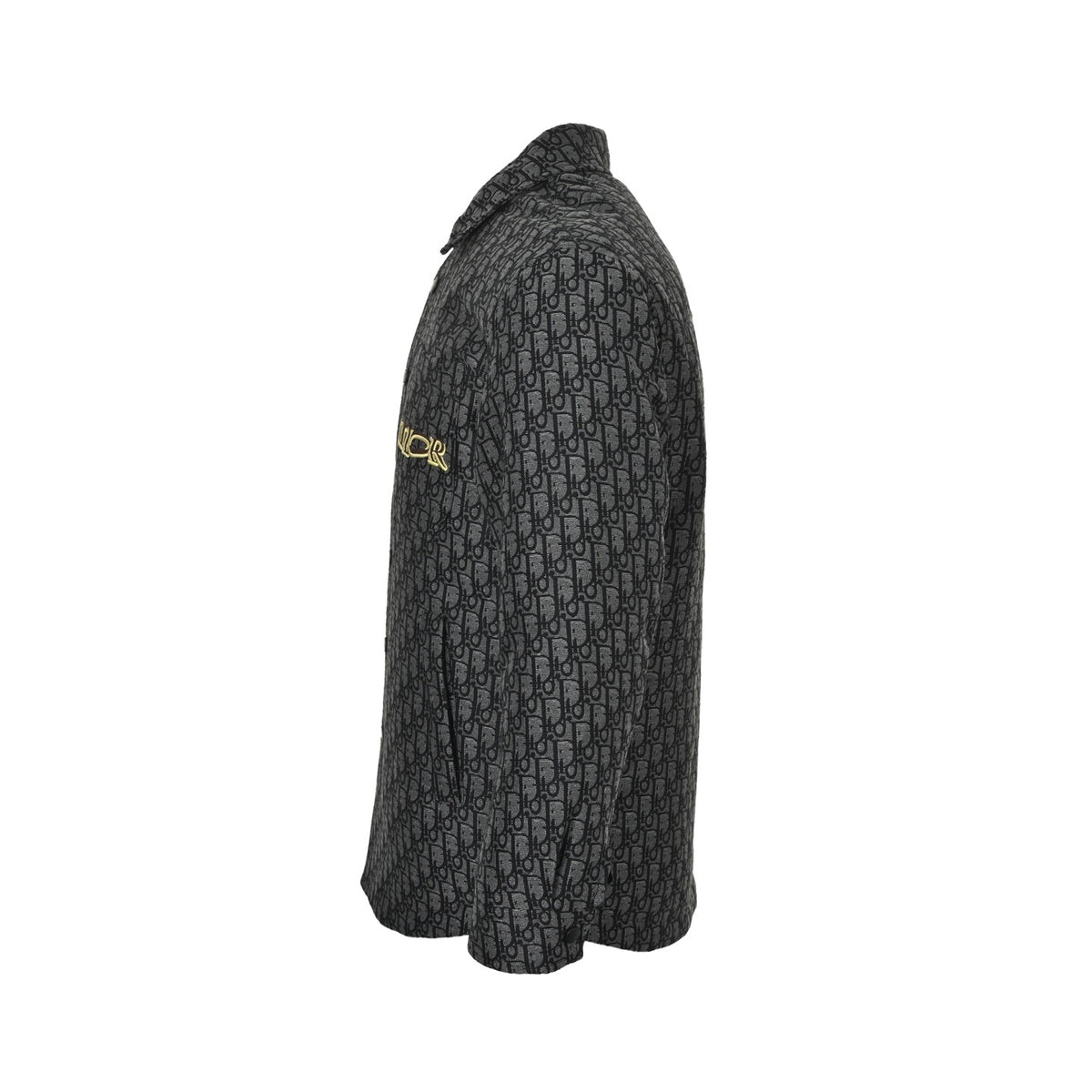 Dior all-over printed thin velvet lapel down jacket