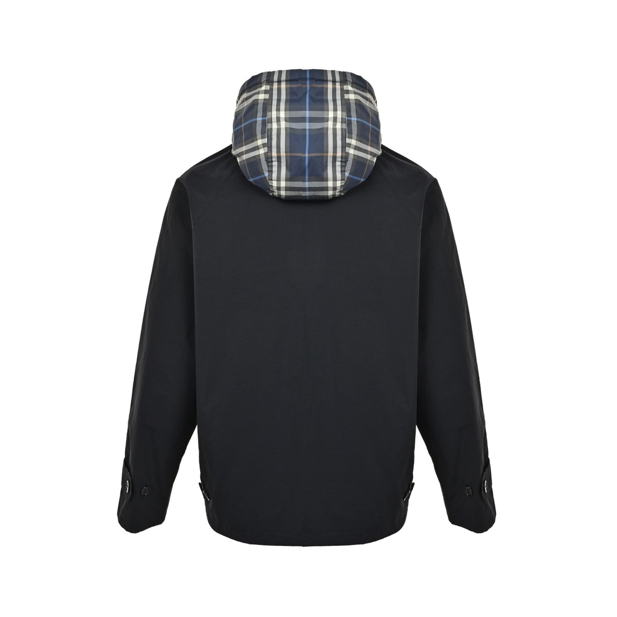 Burberry iron label plaid reversible hooded jacket