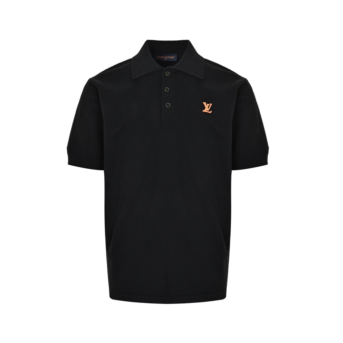 Louis Vuitton logo knitted Polo short sleeves