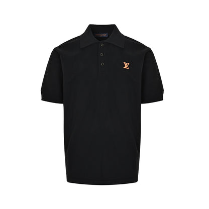 Louis Vuitton logo knitted Polo short sleeves