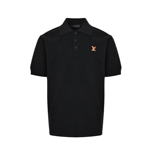 Louis Vuitton logo knitted Polo short sleeves