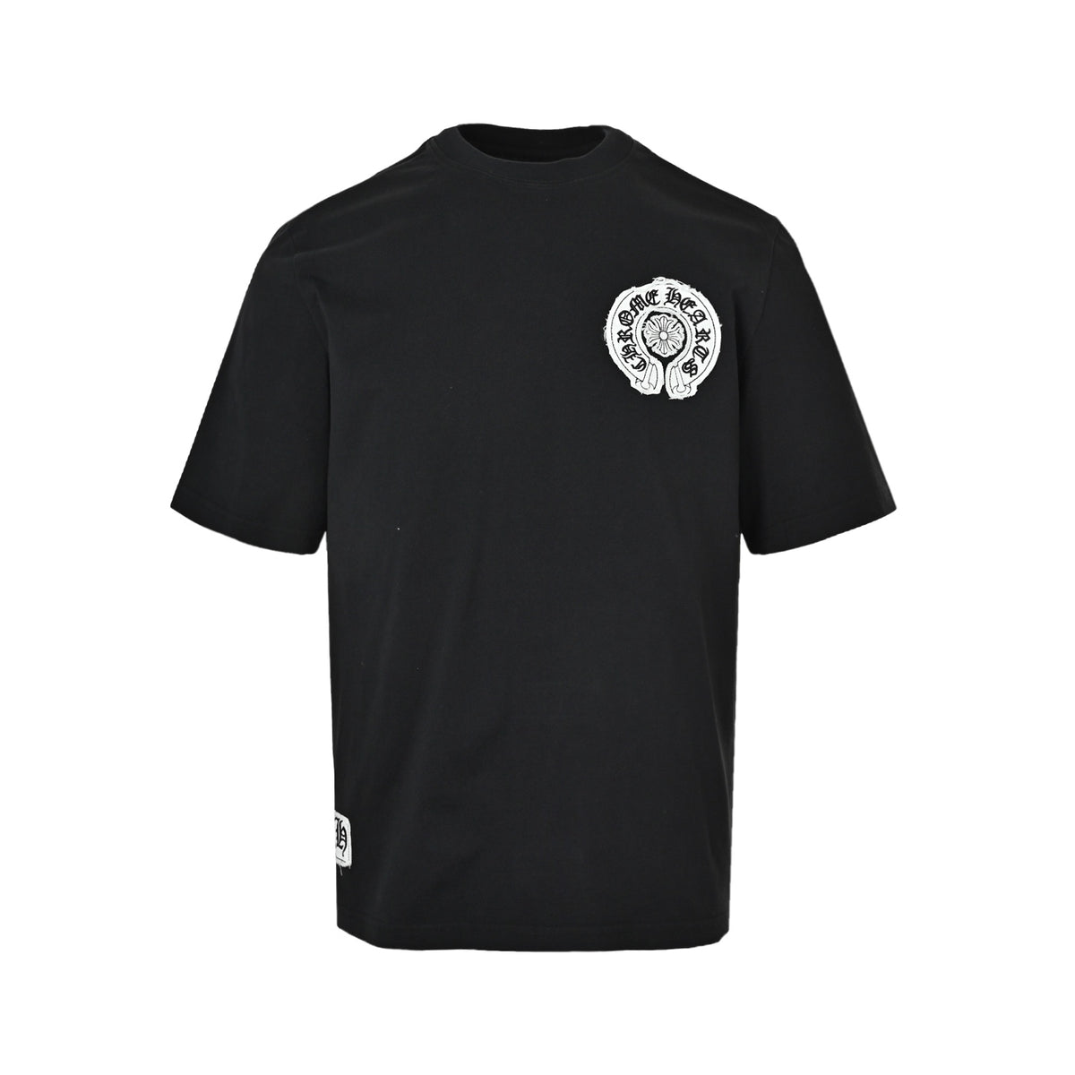 Chrome Hearts Sanskrit horseshoe patch embroidered short sleeves