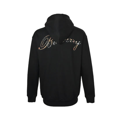 Burberry plaid signature suit zipper hooded jacket