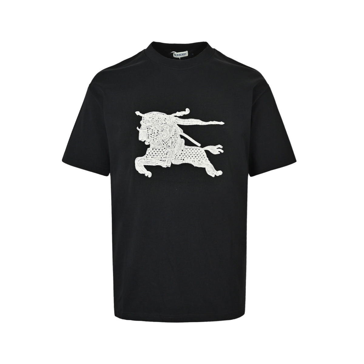 Burberry 26ss braided war horse embroidered short sleeves