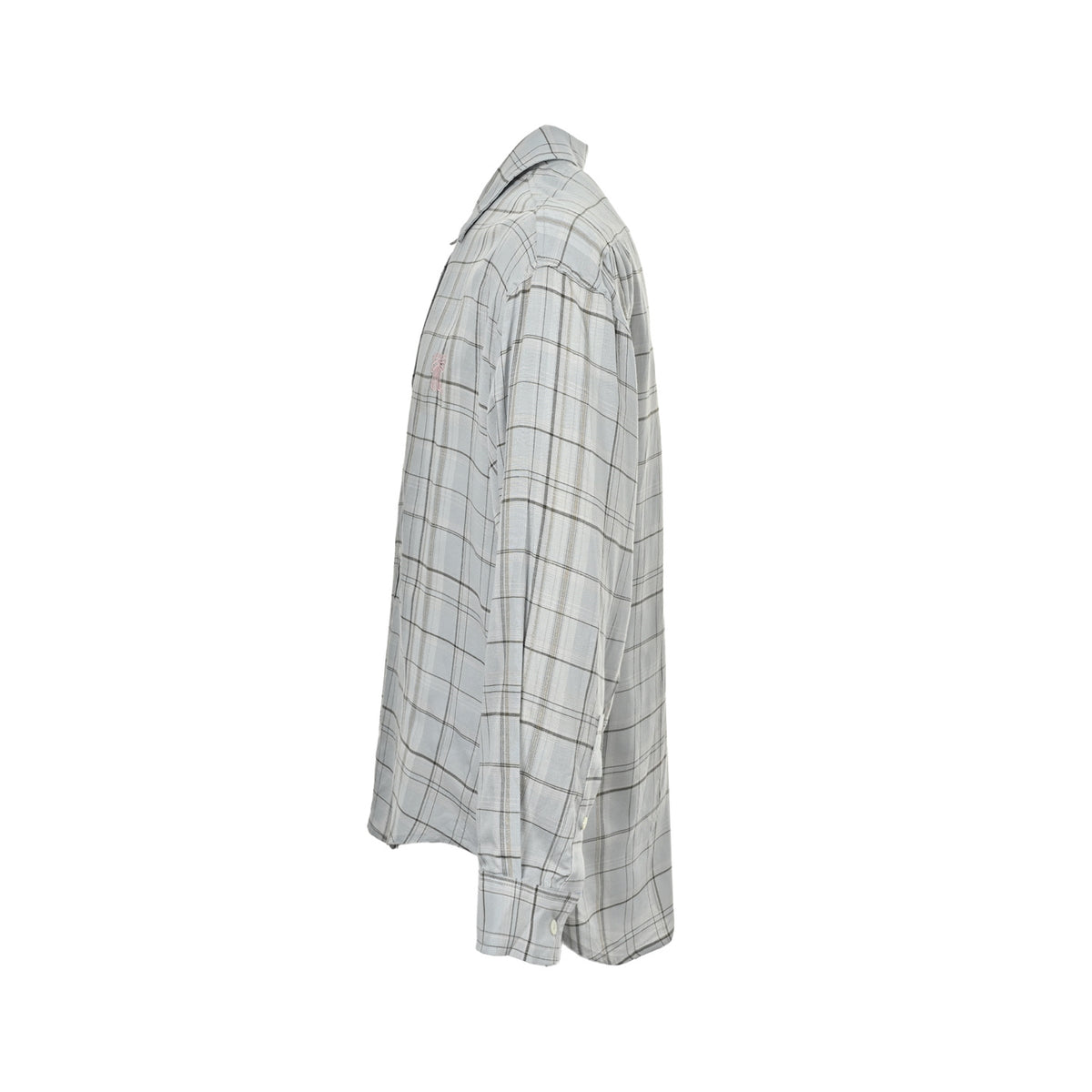 Acne Studios bow light gray plaid long-sleeved shirt
