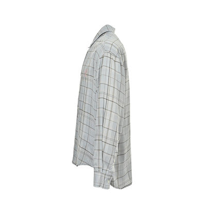 Acne Studios bow light gray plaid long-sleeved shirt