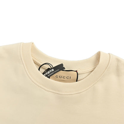 Gucci 24Fw yellow duck printed round neck sweatshirt on the back