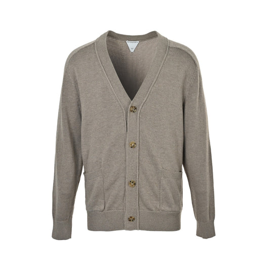 Bottega Veneta/BV love knitted leather cardigan sweater
