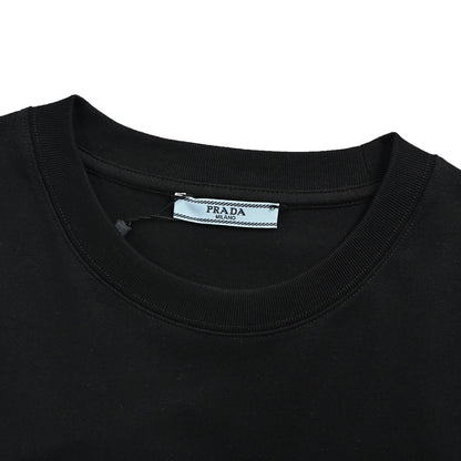 Prada dark logo embroidered short sleeves