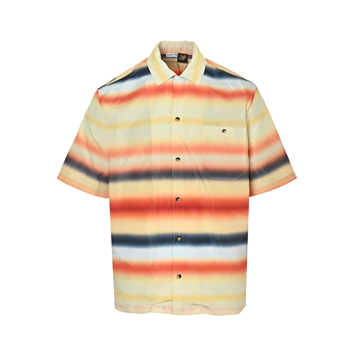 Loewe/Luo Yiwei gradient striped short-sleeved shirt