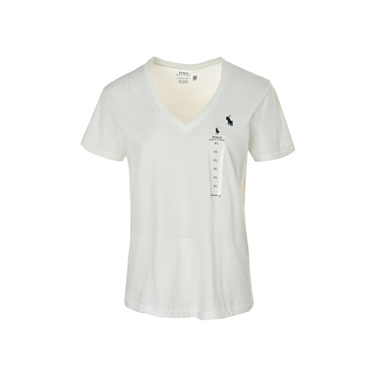 Ralph Lauren Ralph Lauren sweetheart V-neck embroidered short sleeves