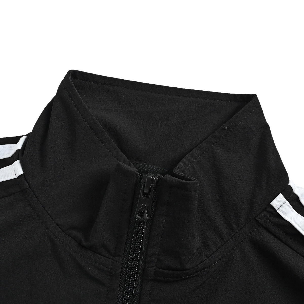 adidas Logo Striped Long Sleeve Retro Sports Stand Collar Jacket