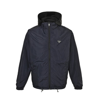 Prada Vertical Pocket Reversible Regenerated Nylon Hooded Jacket