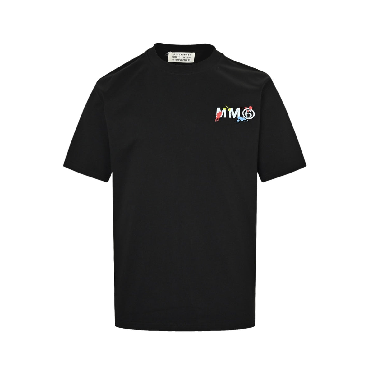 Maison Margiela/Margiela 25ss splash-ink letter printed short sleeves