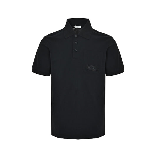 Dior Pocket Square Logo CD Embroidered Polo Short Sleeve