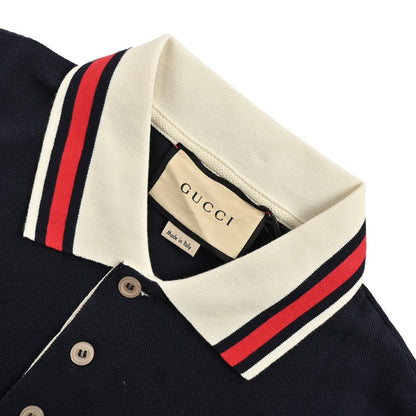 Gucci 24ss Double G embroidered Polo short sleeves on the chest