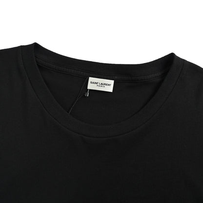 SAINT LAURENT colorful blur printed short sleeves