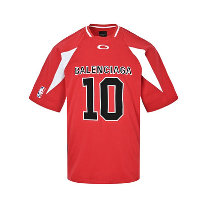 Balenciaga 26ss NBA basketball joint embroidered short-sleeve