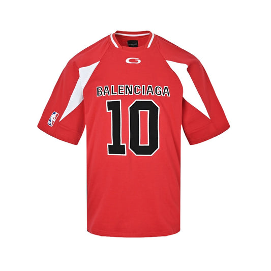 Balenciaga 26ss NBA basketball joint embroidered short-sleeve