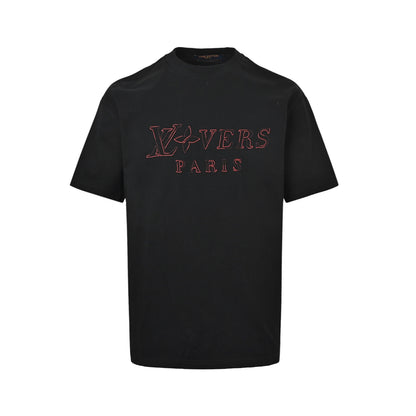 Louis Vuitton colorful logo embroidered short sleeves