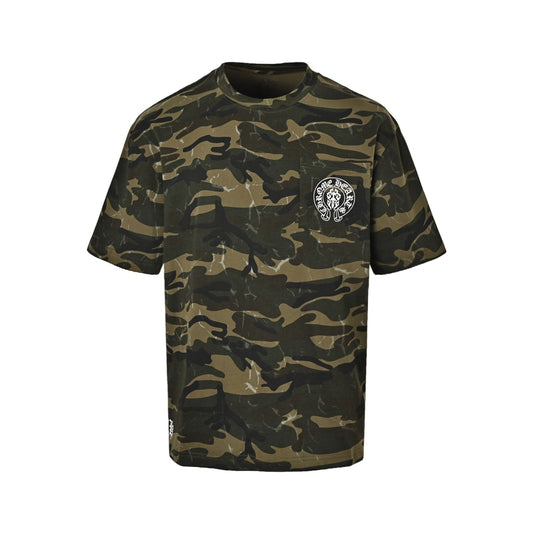 Chrome Hearts Camouflage Flag Print Short Sleeves
