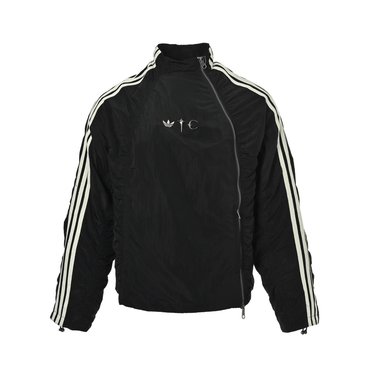 Adidas joint three-bar stand-up collar jacket