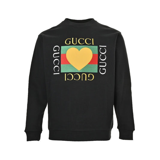 Gucci Valentine's Day Love Patch Heavy Embroidery Round Neck Sweatshirt