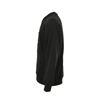 Loewe/Luo Yiwei 25Fw contrasting letter patch logo round neck sweatshirt
