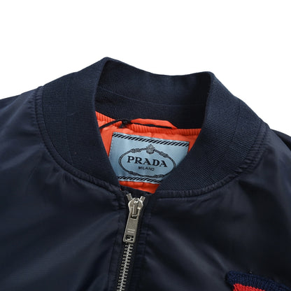 Prada knitted triangle cotton padded jacket