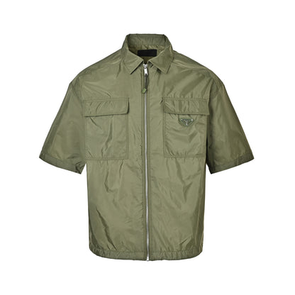 Prada minimalist double pocket short-sleeved shirt