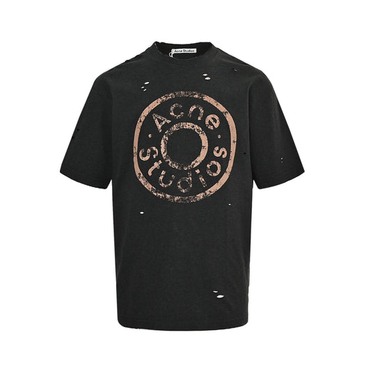 Acne Studios 25ss distressed printed hole short sleeves