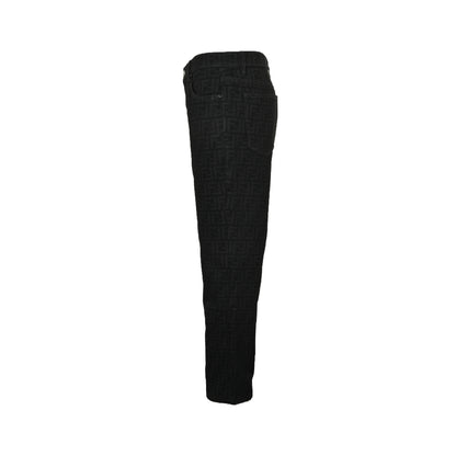 Fendi full printed FF suit jeans