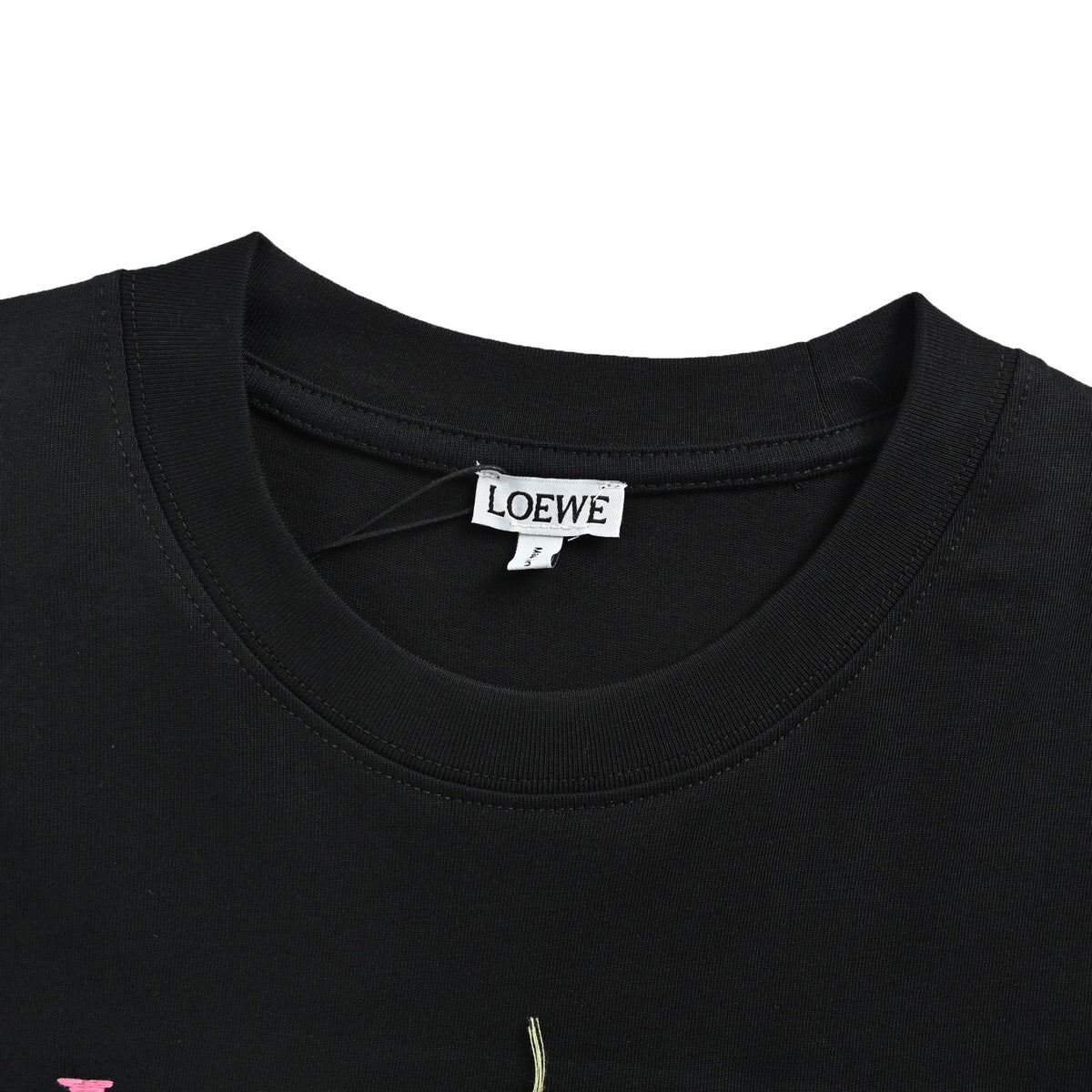Loewe/Luo Yiwei tassel logo embroidered short sleeves