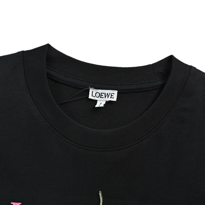 Loewe/Luo Yiwei tassel logo embroidered short sleeves