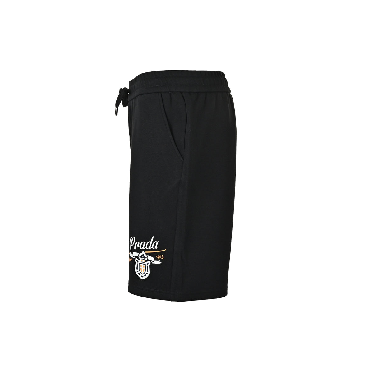 Prada 26ss emblem letter embroidered shorts