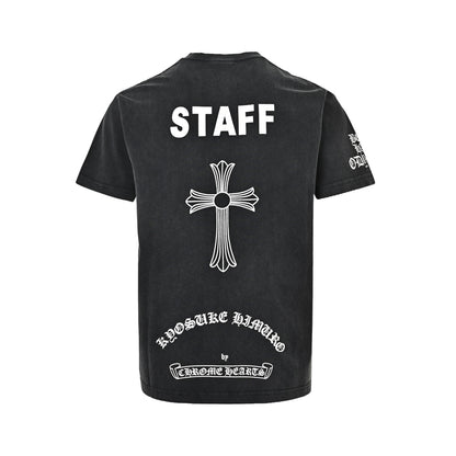 CHROME HEARTS/Chrome Heart Muro Kyosuke cross print short sleeves