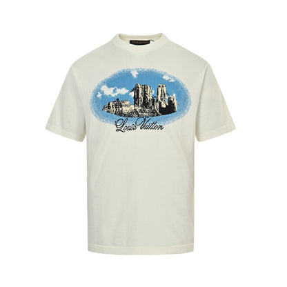 Louis Vuitton 25ss Western Scenery Jacquard Knitted Short Sleeve
