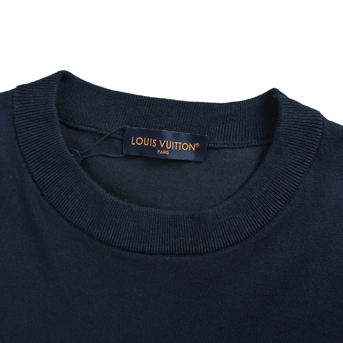 Louis Vuitton knitted jacquard splicing nylon inlay short sleeves