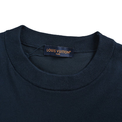 Louis Vuitton knitted jacquard splicing nylon inlay short sleeves