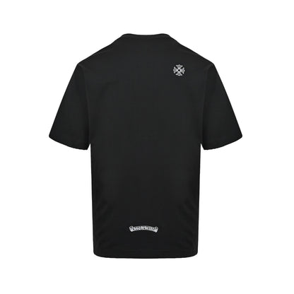 CHROME HEARTS/Chrome Heart CH Sanskrit horseshoe embroidered short sleeves