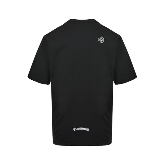 CHROME HEARTS/Chrome Heart CH Sanskrit horseshoe embroidered short sleeves