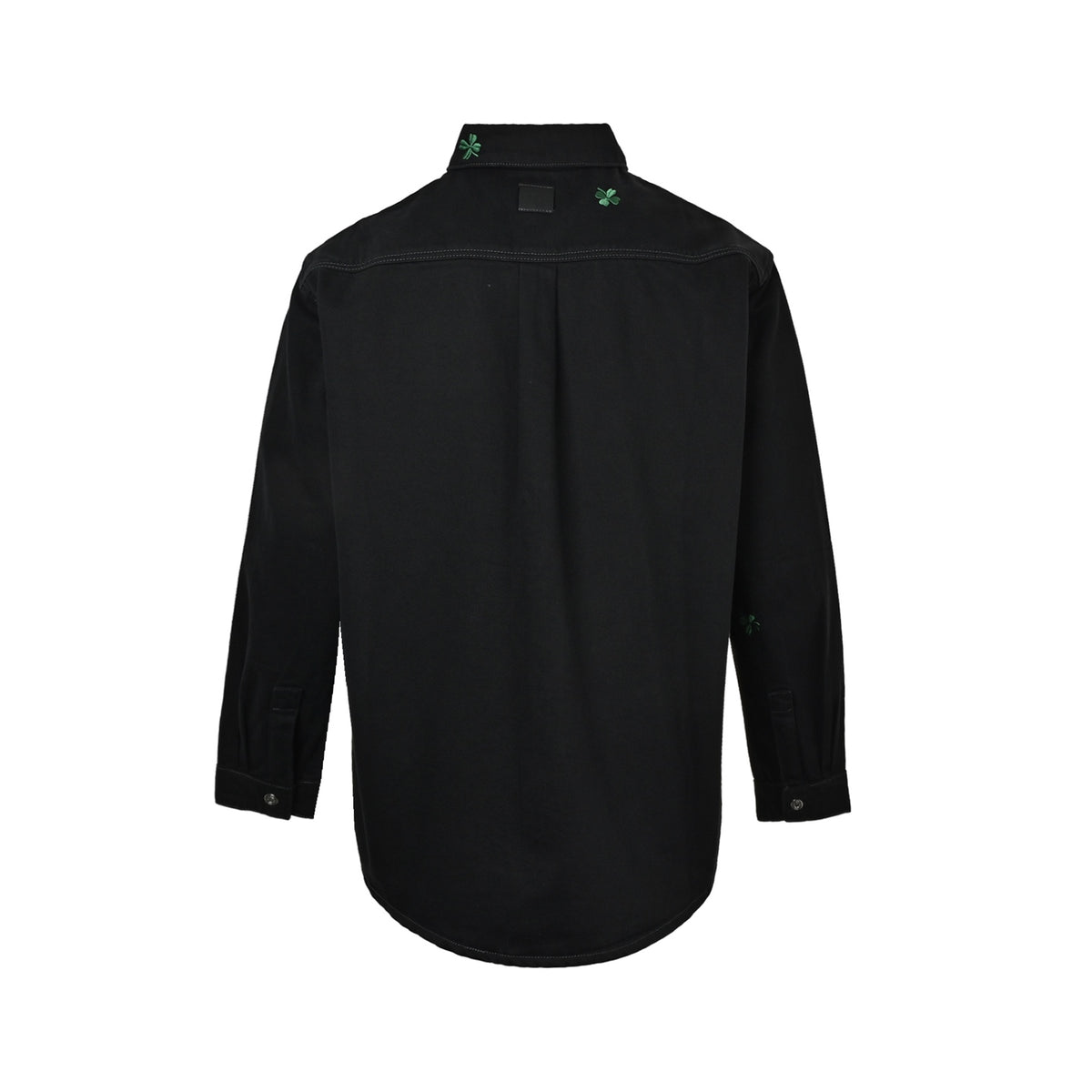 Dior four-leaf clover embroidered long-sleeved shirt jacket