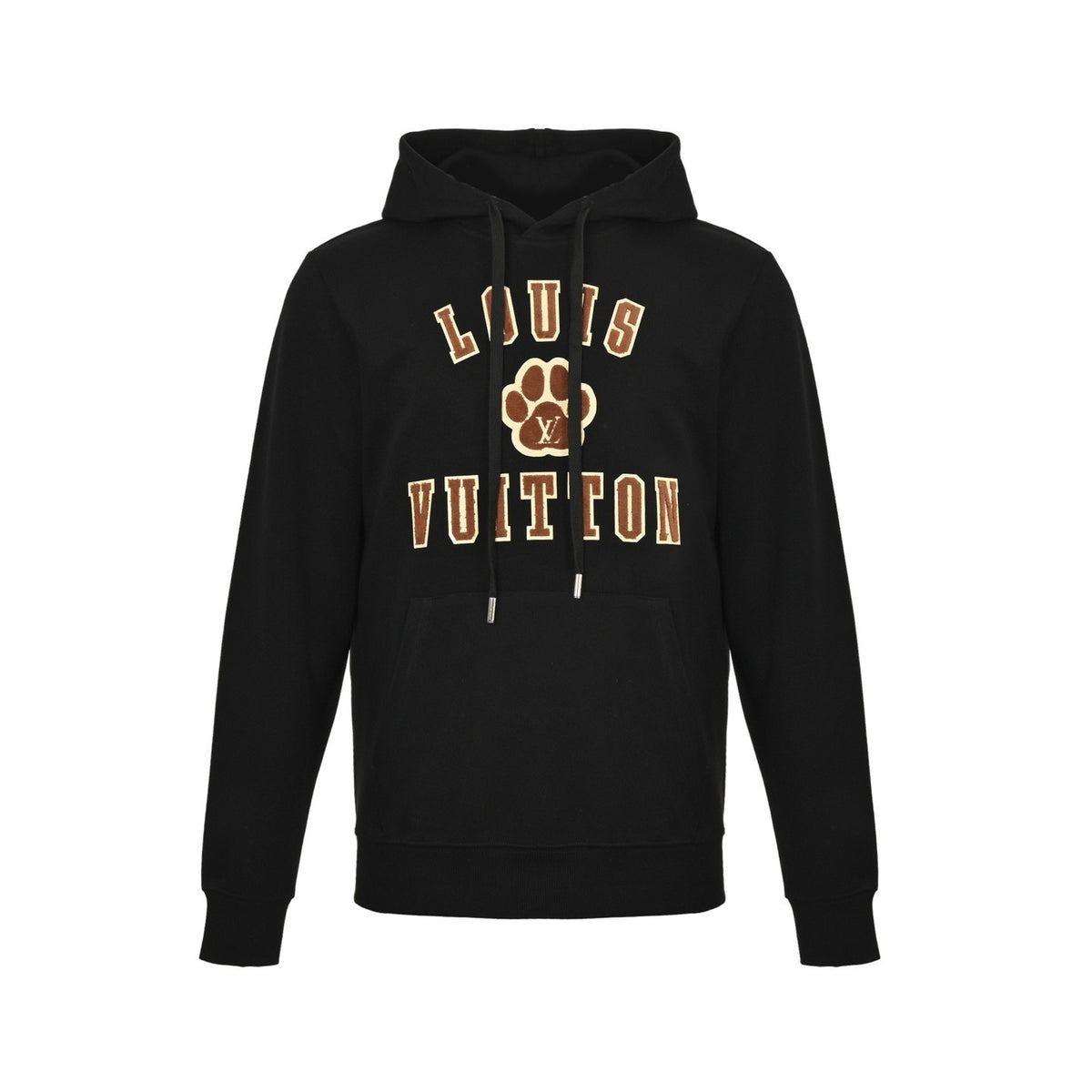 Louis Vuitton 25Fw towel patch letter logo hooded sweatshirt