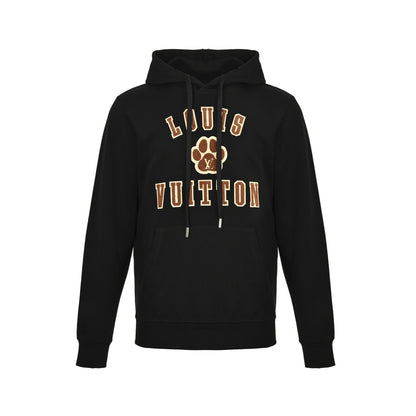 Louis Vuitton 25Fw towel patch letter logo hooded sweatshirt