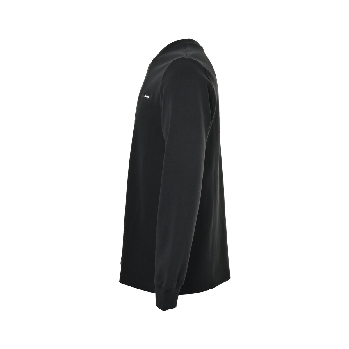Prada long-sleeved T-shirt with embroidered logo letter strips on the chest