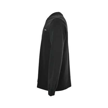Prada long-sleeved T-shirt with embroidered logo letter strips on the chest