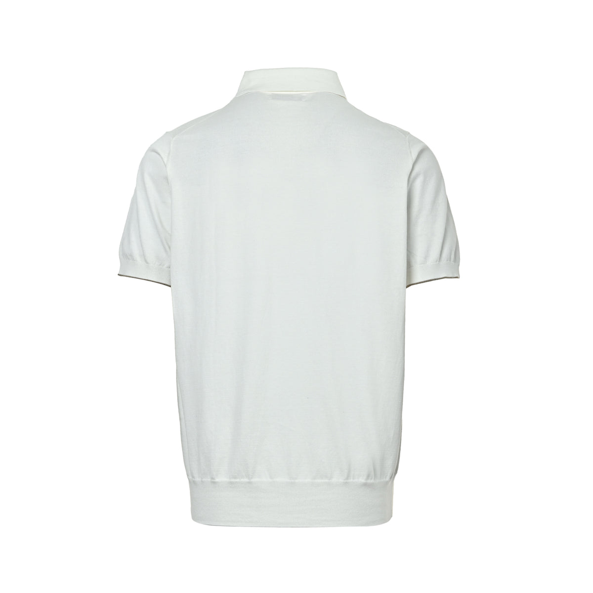 BRUNELLO CUCINELLI BC White Badge Cashmere Knitted POLO Short Sleeve