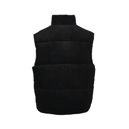 Prada triangle corduroy down vest (navy blue)
